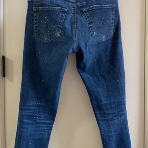 AG Distressed crop jeans
